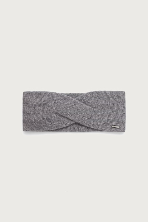 BOSS Повязка на голову для женщин кашемировая Livia_headband серая 50570985