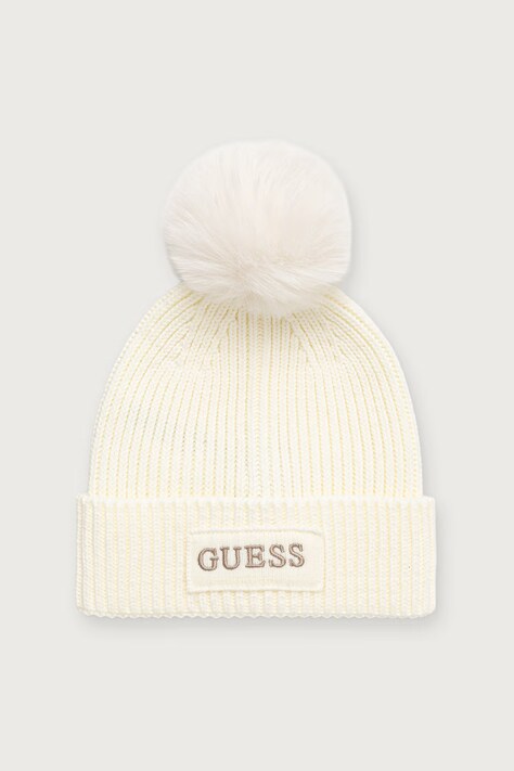 Guess Kapa s pomponom za žene AMORETTE bijela AW5650 WOL01