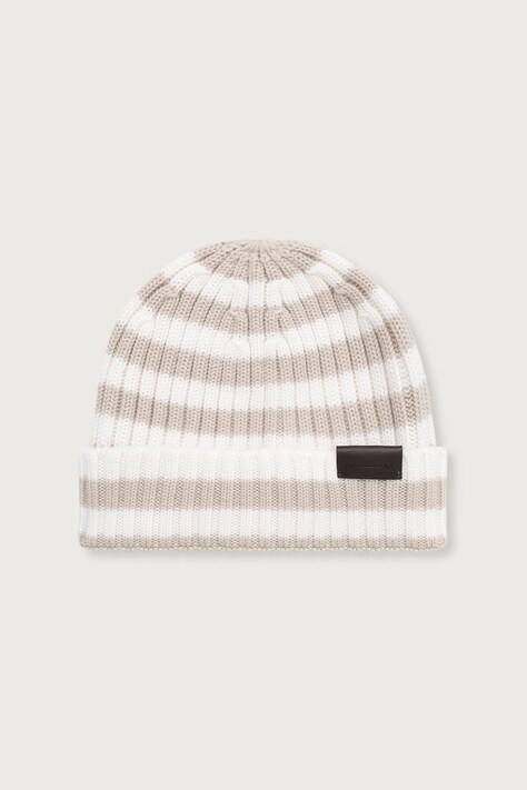 MM by Max Mara Czapka beanie damska wełniana MMLCIVADA beżowa 2626576018600