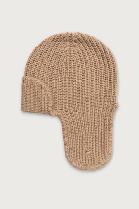 Weekend Max Mara Czapka uszatka damska kaszmirowa WKAFULL brązowa 2625576025600