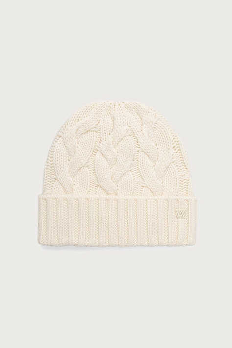 Weekend Max Mara Pletená čepice dámská kašmírová WKAZAMPA bílá 2625576015600