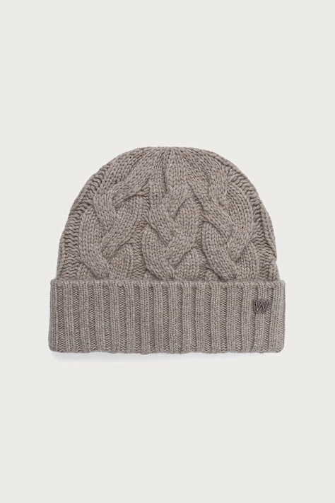 Weekend Max Mara Czapka beanie damska kaszmirowa WKAZAMPA brązowa 2625576015600