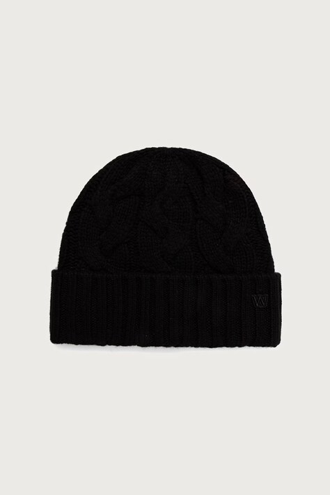 Weekend Max Mara Czapka beanie damska kaszmirowa WKAZAMPA czarna 2625576015600