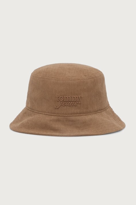 Tommy Jeans bucket klobouk dámský manšestrový béžový AW0AW19267