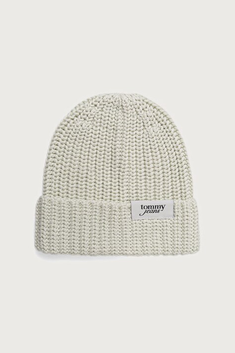 Tommy Jeans Kapa za žene od pamuka zelena AW0AW18972