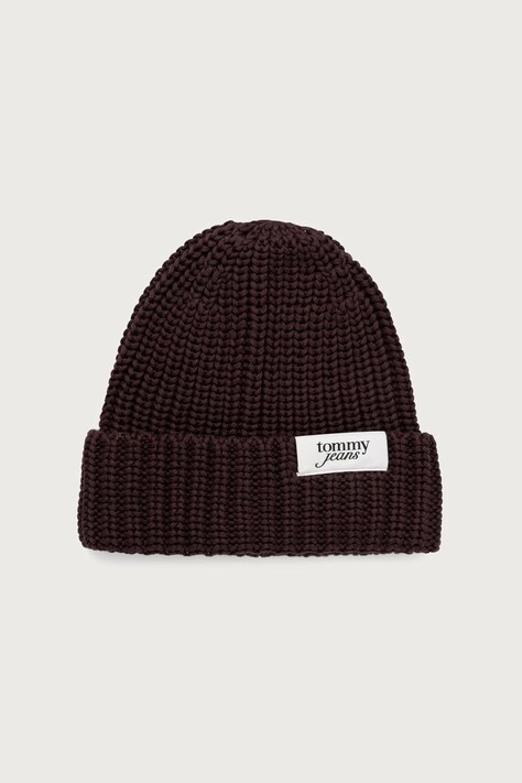 Tommy Jeans Kapa za žene od pamuka smeđa AW0AW18972