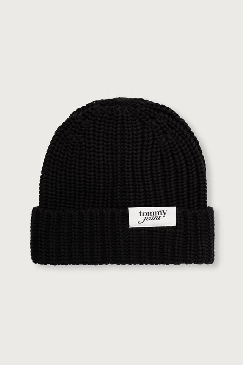 Tommy Jeans Sapka női pamut fekete AW0AW18972