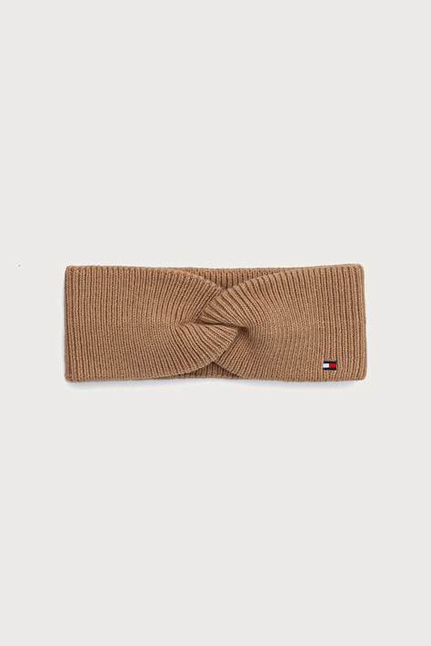 Tommy Hilfiger Κορδέλα μαλλιών γυναικεία από πρόσμιξη μαλλιού μπεζ AW0AW19103