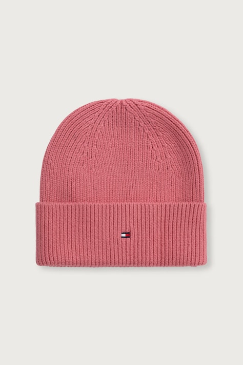 Tommy Hilfiger Kapa za žene s dodatkom vune roza AW0AW19102