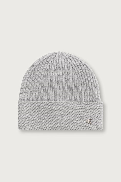 Calvin Klein Kapa za žene s vunom siva LV04F8118G