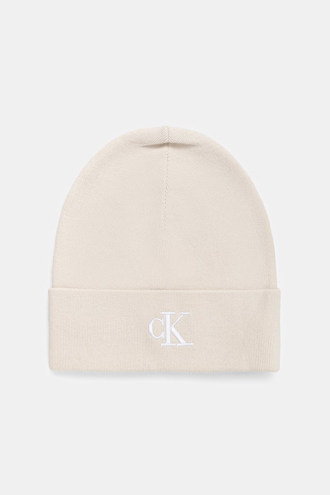 Calvin Klein czapka damska beżowa LV04F8098G