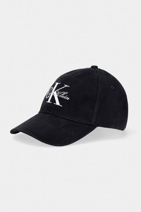 Calvin Klein czapka z daszkiem damska bawełniana czarna LV04F5115G