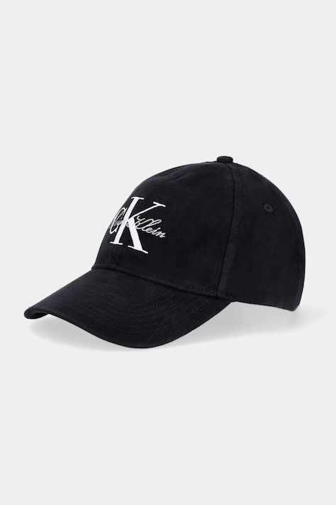 Calvin Klein czapka z daszkiem damska bawełniana czarna LV04F5115G