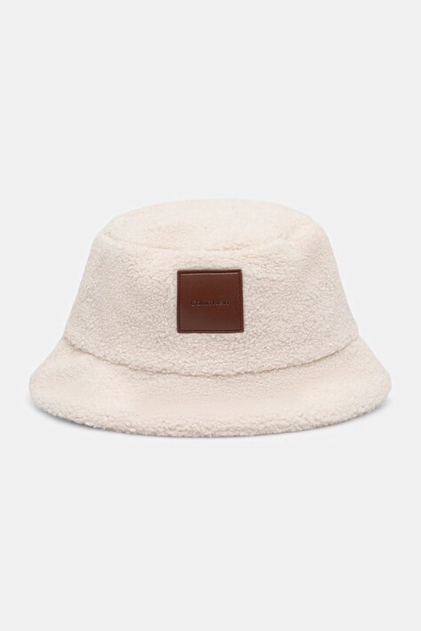 Calvin Klein kapelusz bucket damski beżowy LV04F5097G