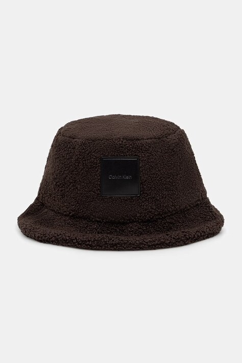Calvin Klein kapelusz bucket damski brązowy LV04F5097G