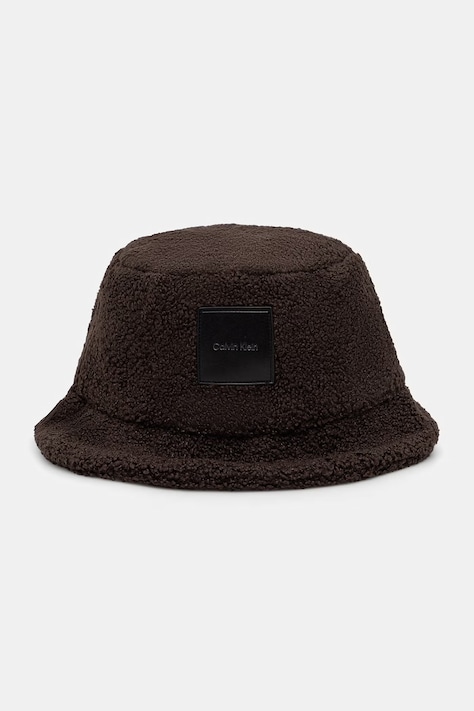 Calvin Klein kapelusz bucket damski brązowy LV04F5097G