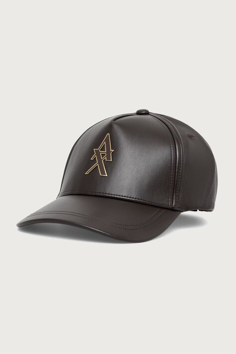Armani Exchange kapa sa šiltom za žene od imitacije kože smeđa XW003046 AF27219