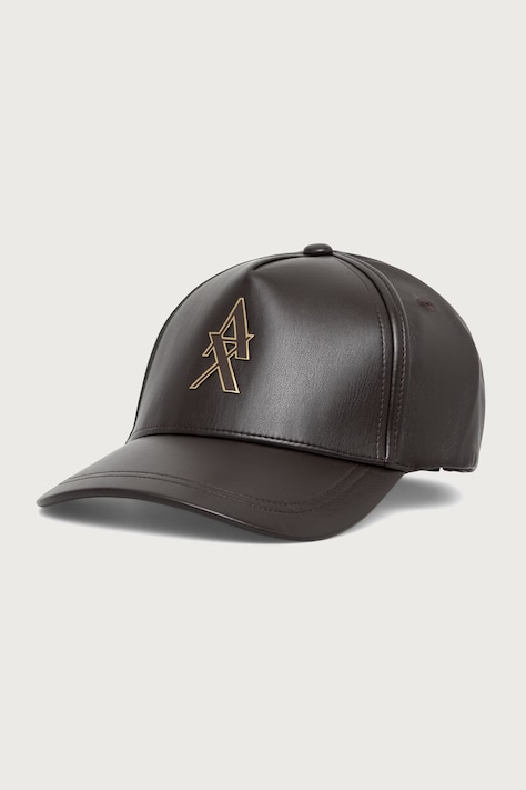 Armani Exchange kapa sa šiltom za žene od imitacije kože smeđa XW003046 AF27219