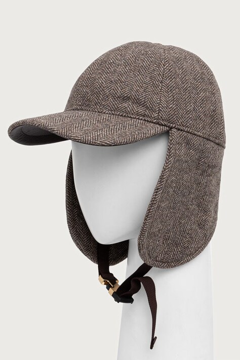 Armani Exchange шапка с козирка дамска от вълнена материя кафява XW003044 AF26075