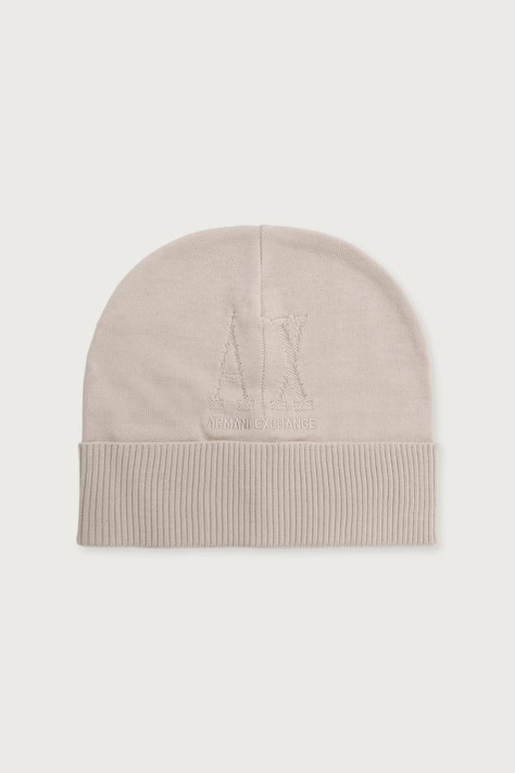 Armani Exchange Czapka damska wełniana beżowa XW001445 AF11896