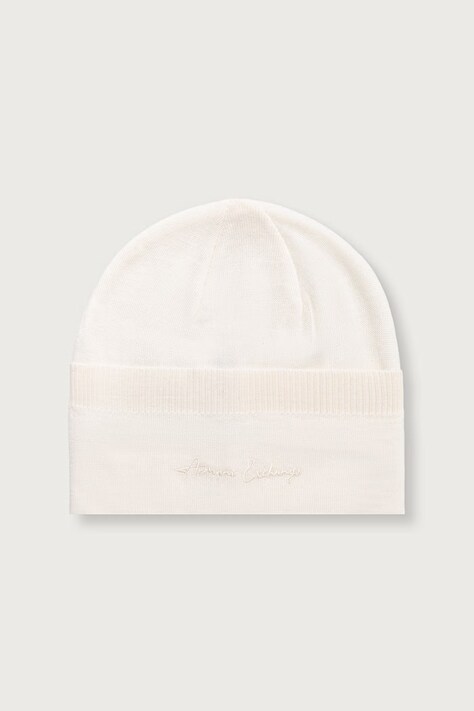 Armani Exchange beanie kapa za žene vunena bež XW001441 AF11896