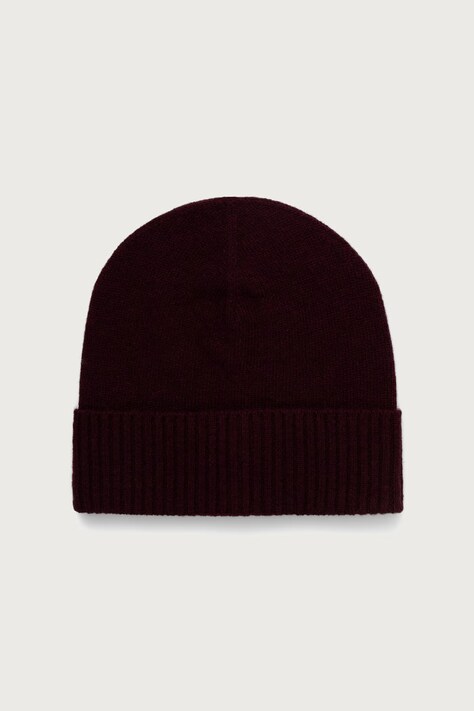 United Colors of Benetton Czapka beanie damska wełniana fioletowa 63UWVA00G