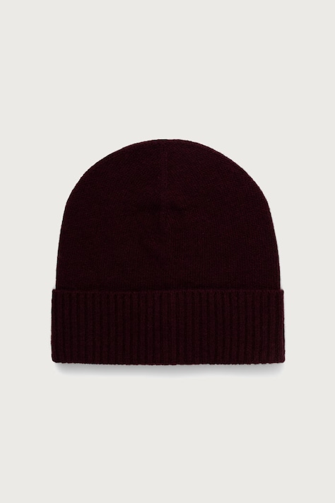 United Colors of Benetton Czapka beanie damska wełniana fioletowa 63UWVA00G