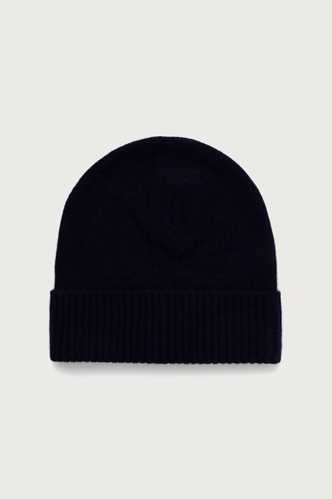 United Colors of Benetton Czapka beanie damska wełniana granatowa 63UWVA00G