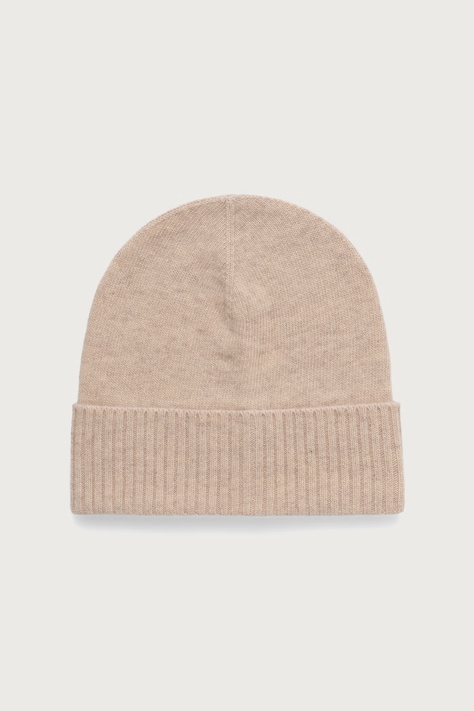 United Colors of Benetton Czapka beanie damska wełniana beżowa 63UWVA00G