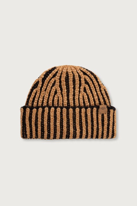 UGG Czapka beanie damska z dodatkiem wełny czarna 105725