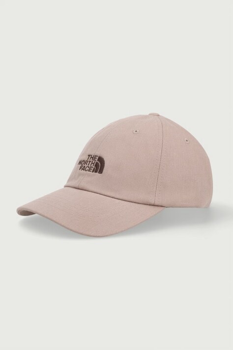 The North Face czapka z daszkiem damska z bawełną Norm brązowa NF0A7WHO2H91