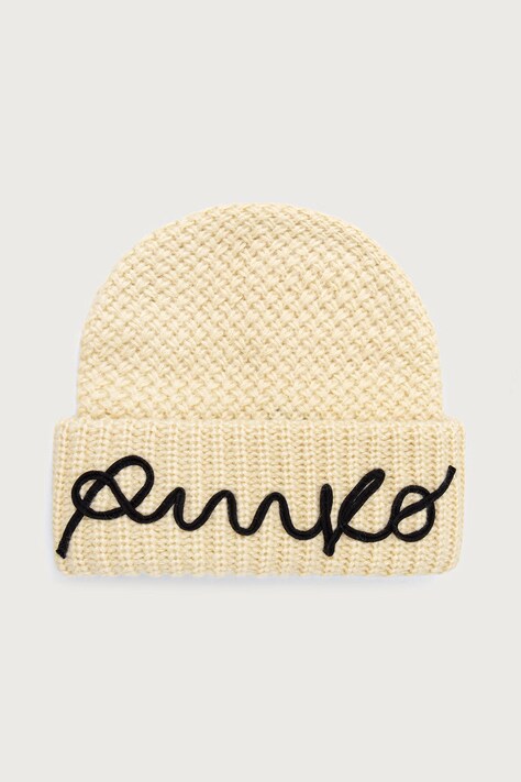 Pinko czapka beanie damska żółta 107258 A3EK