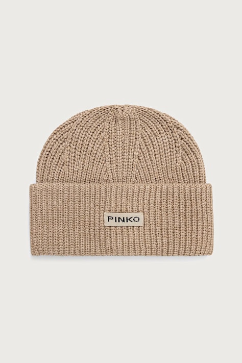 Pinko cappello invernale da donna con misto lana beige 105993 A3EI