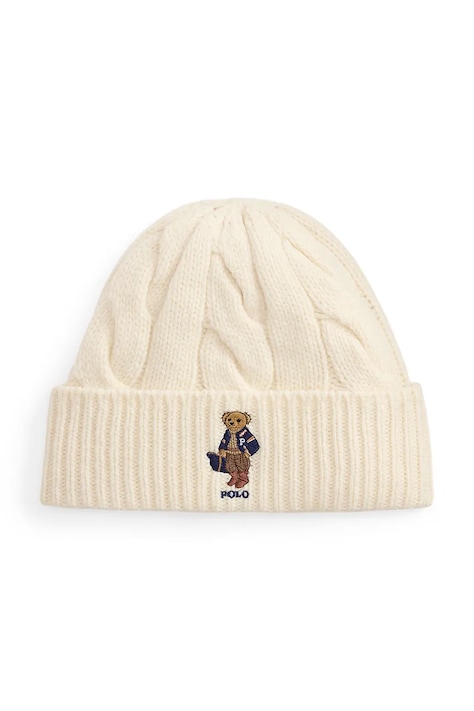 Polo Ralph Lauren czapka beanie damska beżowa 455P18118