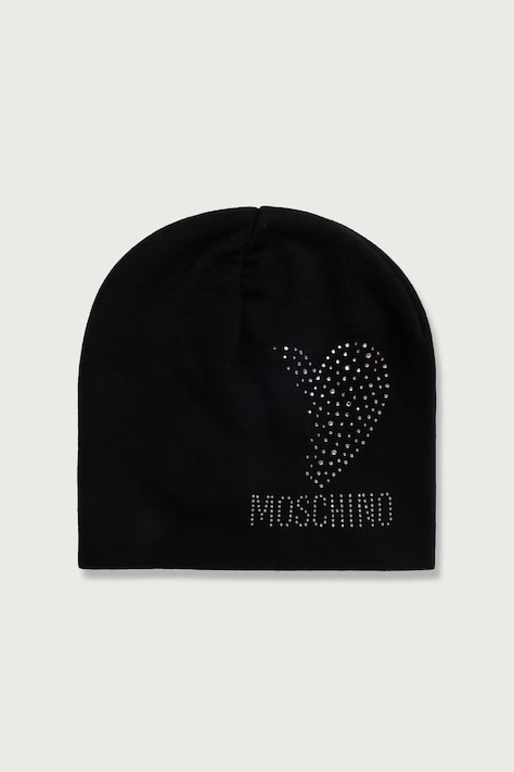 Moschino Czapka damska wełniana czarna M3474 65474