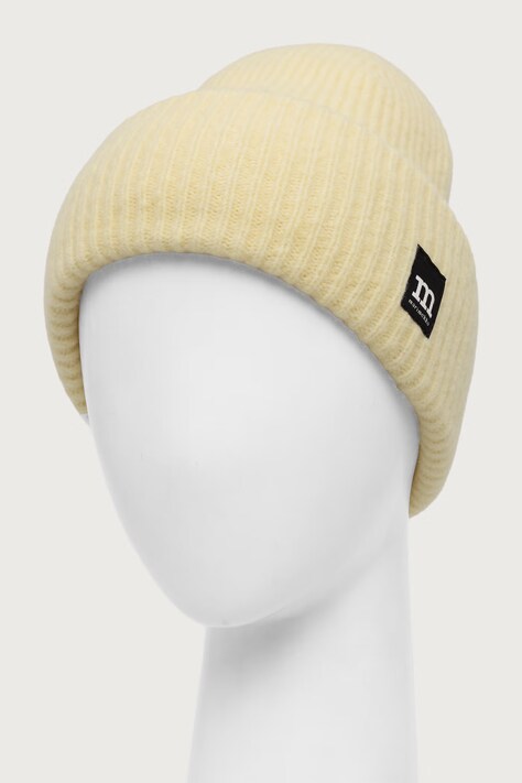 Marimekko Czapka damska z wełną żółta 096220