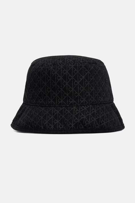 Calvin Klein kapelusz bucket damski bawełniany czarny LV04F5100G