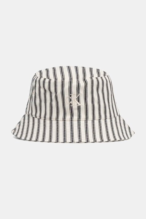 Calvin Klein kapelusz bucket damski bawełniany beżowy LV04F5083G