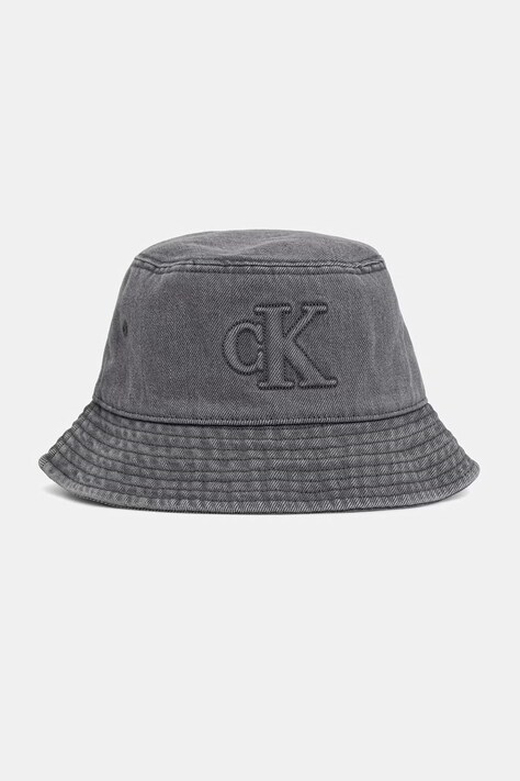 Calvin Klein kapelusz bucket damski jeansowy szary LV04F5081G