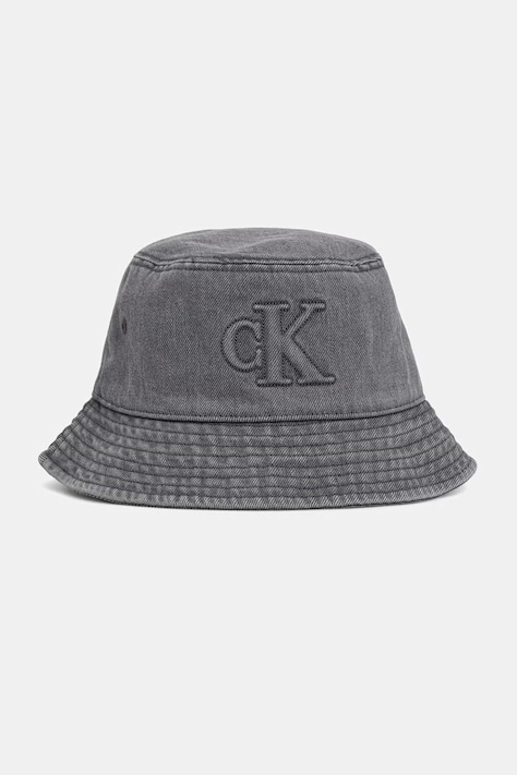 Calvin Klein kapelusz bucket damski jeansowy szary LV04F5081G