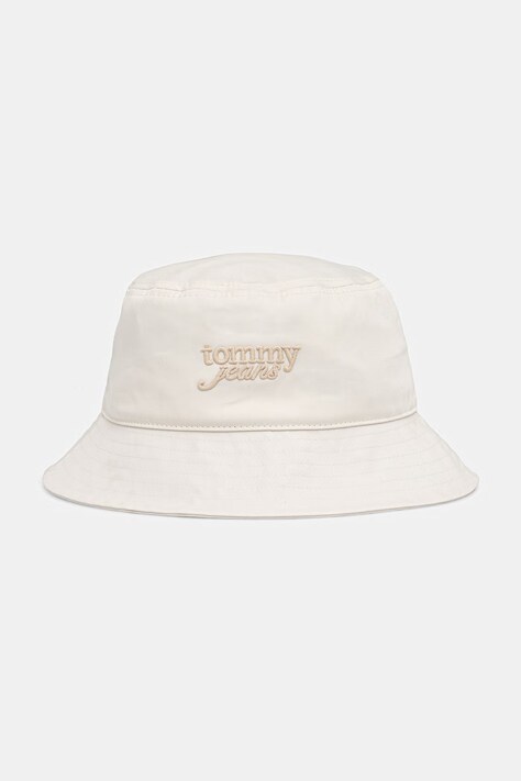 Tommy Jeans kapelusz bucket damski bawełniany beżowy AW0AW18870