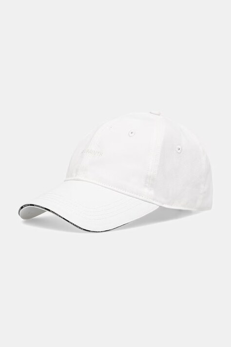 AllSaints czapka z daszkiem damska bawełniana biała 29W325XE