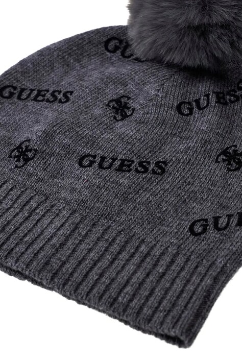 Guess шапка з помпоном дитяча — AW26-CAGZYU, сірий — фото 3