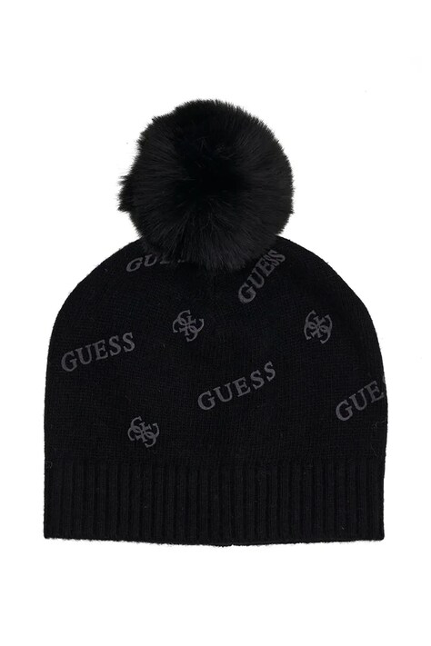 Guess Czapka z pomponem dziecięca czarna J6BZ44 Z1553