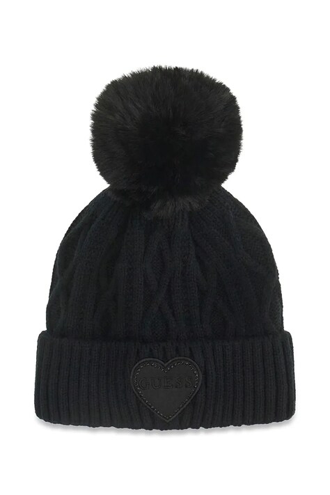 Guess Czapka z pomponem dziecięca czarna J6BZ40 Z1523