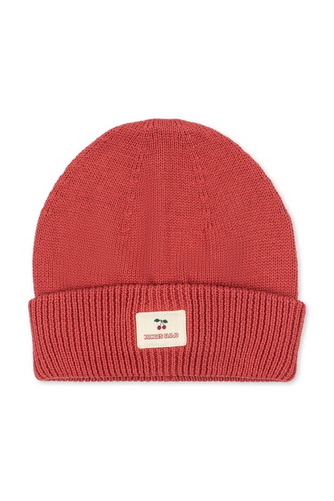 Konges Sløjd Czapka beanie dziecięca bawełniana AVELY BEANIE różowa KS105688