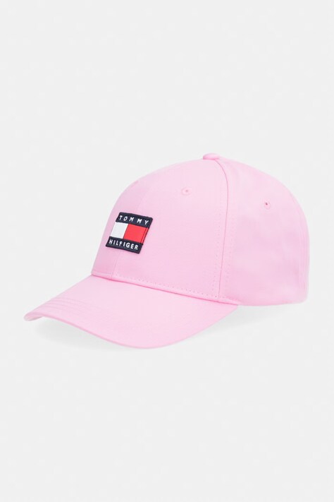Tommy Hilfiger czapka z daszkiem dziecięca bawełniana różowa KA0KA00033