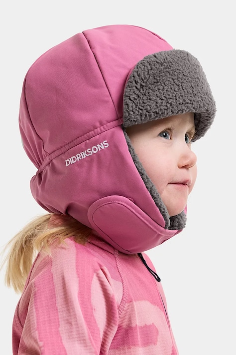 Didriksons Czapka uszatka dziecięca BIGGLES CAP 7 różowa 506340