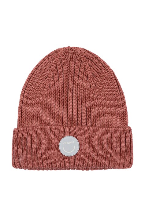Viking Kids Czapka dziecięca z wełną Play Wool Rib Beanie różowa 50.25545