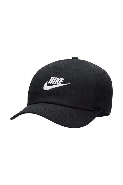 Nike Czapka z daszkiem dziecięca bawełniana Nike Club czarna FB5063